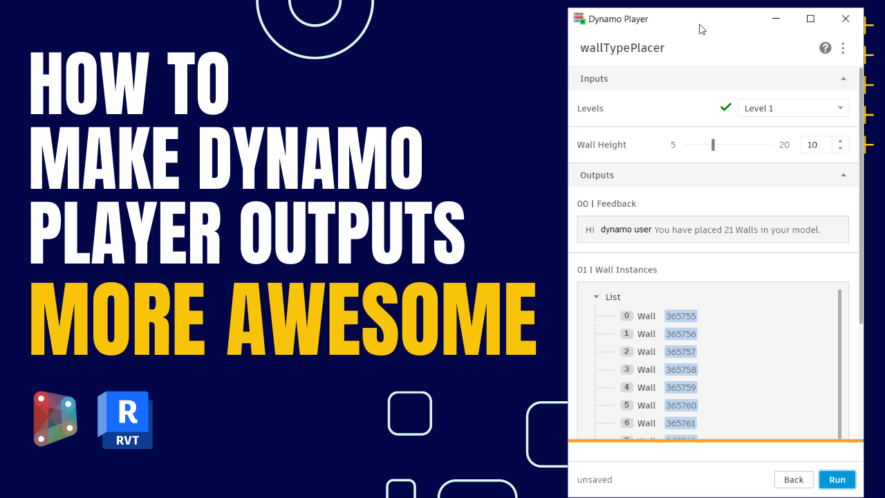 Better Dynamo Player Outputs with String Formatting